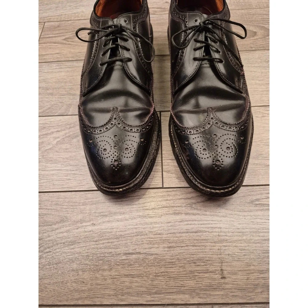 Vintage DuPont Corfam‎ Dark Brown Wingtip Oxford Shell Dress Shoes Mens Sz 11 A